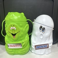 3 Musketeers & Snickers 1989 Candy & Nuts Trick-or-Treat Container Buckets picture