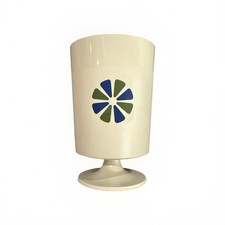 MCM David Douglas 12oz Accalac Pedestal Goblets (Set of 6) Blue Green 1960s NOS picture