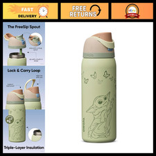 32 oz Stainless Steel Water Bottle - FreeSip Design, Star Wars GroGu Theme, BPA- picture