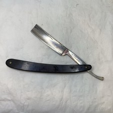 Vintage Straight Razor Swedish Steel Black Handle picture