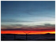 Vintage Postcard Fog over Wild Horse Wind and Solar Facility Kittitas Valley WA picture