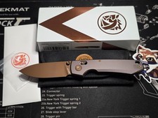 Vosteed Raccoon TiSlim Knife Dark Reddish Purple Titanium Handle 154CM A4503 picture