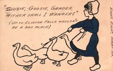 Vintage Postcard 1906 Goosie, Goosie, Gander Wither Shall I Wander? picture