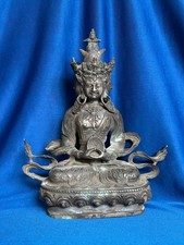 Early 1900's Tibetan Bronze Four Headed Avalokitesvara picture