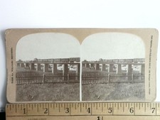 Railroad Train on Bridge Stereoview Williams Brothers Zion Printing 1900s picture
