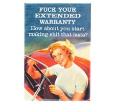 922- Funny Fuc% Your Warranty Fix It Refrigerator Magnet NICE 3 by 5 inch SIZE picture