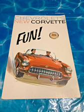 RARE ORIGINAL 1956 CHEVROLET (CHEVY) CORVETTE DEALER AUTO SALES BROCHURE CATALOG picture