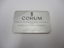 CORUM ADMIRAL'S CUP CHRONOGRAPH 44 TIDES 44 AUTOMATIC RUBBER STRAP INSTRUCTIONS picture