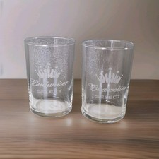 2 Budweiser Select Anheuser-Busch Small Beer Flight Glass Barware picture