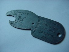 Rare Vintage Bottle Opener Spinner Keychain Fob - Bill's Place Staplehurst Nebr. picture