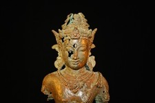 S4729 Antique Bronze Hindu Shiva Statue Sculpture Fragment. Java Indonesia picture