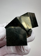 LARGE Rare Lusterous Entwined Interlocking Rectangle Pyrite Cube Cluster_Spain picture