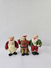 Elves Santa Helpers Clothique Colletible Elf Figurines Set Of 3 Christmas Decor  picture
