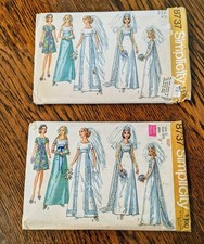 2 Vtg Simplicity Wedding & Bridesmaid Dress Patterns Size 10 and Size 16 #8737 picture