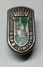 1930 SAFE DRIVING AWARD RTL RYDER TRUCK LINES 2 YEARS ENAMEL PIN STERLING SILVER picture