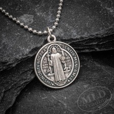 Made in Italy Saint St Benedict Medal Necklace 1