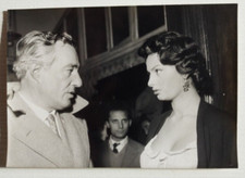 fo4383, original photo, famous people, actors vittorio de sica and sophia loren picture