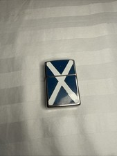 2018 Zippo Scotland Scottish Saltire Flag Chrome Lighter Unfired J 18 picture