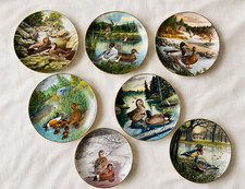 Knowles Bart Jerner Limited Edition Scenes of Ducks Collector Plates Set of 7 picture