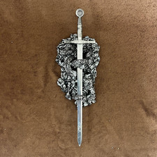 Vintage Excalibur Sword King Arthur Medieval Dragon Resin Base Tabletop Display picture