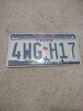 vintage license plate texas truck picture