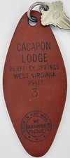 1940’s Cacapon Lodge Berkeley Springs, West Virginia 25411 Hotel Room Key #3 Fob picture