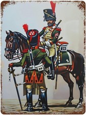 Historical Military Uniforms Horse Soldier Tin Metal Signs Home Décor 8x12 picture