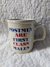 Vintage Postmen Are First Class Males Coffee Mug Cup Japan USPS Post Office 4