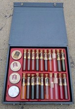 Vintage Archer Oil & Grease Salesman Sample Oil Bottles Test Kit in Case 🔥🔥🔥 picture