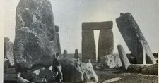 1900 Stonehenge South Central England Salisbury Plain illustrated picture