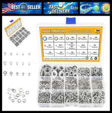 304 Stainless Steel Flat Washer and Lock Washer Assortment Set 700 Pieces, 8 Siz picture