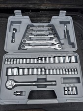 Sears Craftsman Nos Rare 48pc EE Mechanics Tool Set 3/8” 1/4” Rare Ratchet picture