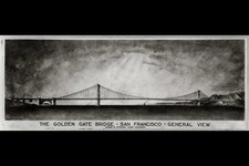 San Francisco California Golden Gate Bridge Joseph B Strauss 1931 Drawing picture