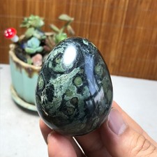 59mm NATURAL Green Kambaba jasper sphere egg quartz Crystal Healing 169g A5207 picture