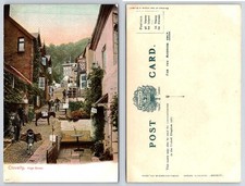 Clovelly High Street England Town View Donkeys Postcard AV50 picture