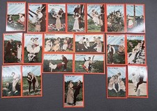 Vintage c1910 Comic Romance Postcards Red Border Courting Humor Lot of 20 Cards picture