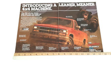 1988 CHEVROLET 4X4 TRUCK  ORIGINAL 2 PAGE  AD picture