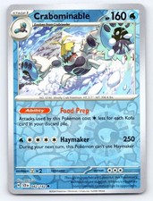 Crabominable 042/142 Uncommon Stellar Crown Pokemon Reverse Holo Near Mint picture