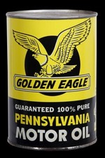 Golden Eagle PA Motor Oil Can DIECUT Sign 18