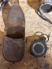 C.E Military Compass No. 55878 1918 with Leather Carrying Case picture