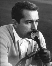 Pensive portrait of singer Perry Como on the golf course Old Photo picture