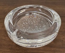 Rare Vintage Steuben Crystal Controlled Bubble Ashtray Signed 5” As-Is (READ) picture