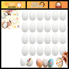 24 Pcs Blank Paper Mache Easter Eggs - Fillable Paintable DIY Craft Eggs 3.15 picture