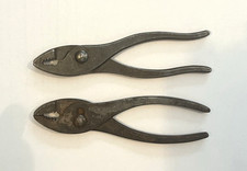 2 Vintage Antique slip joint pliers, 6 1/2