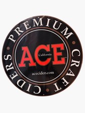 ACE Premium California Cider Round Metal Advertising Sign Sealed New picture