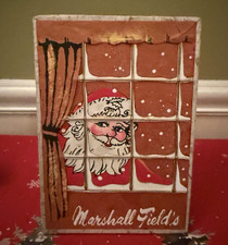 Ultra Rare Marshall Fields Santa Gift Box  7
