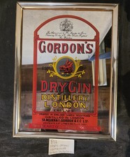 1950s Vintage Gordon's Dry Gin Distillery Orignal Eglomise Mirror picture