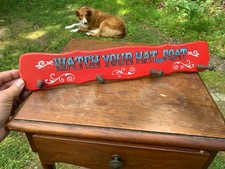Vintage V.G. Japan “Please Watch Your Hat And Coat” Coat Hat Rack 1971 picture
