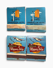 Vintage 1950s Chancellor Hotel San Francisco Matchbooks Lot 4 Clipper Ship picture