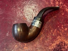 Vintage Pipe. Sherlock Holmes Type, With Silver Band, Stamped ED& S & FEB picture